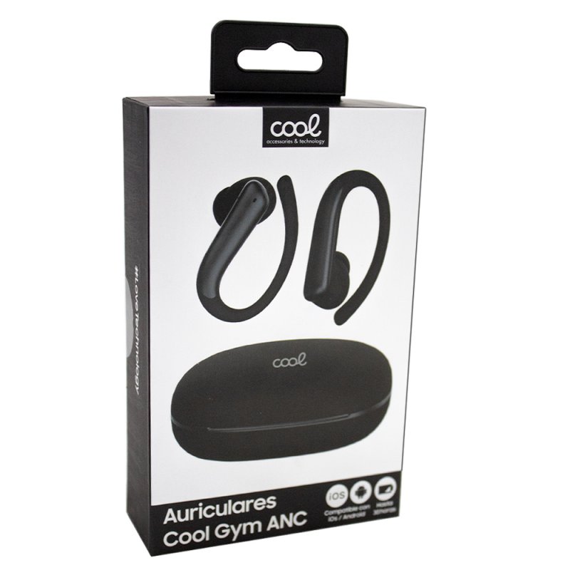 Auriculares Stereo Bluetooth Earbuds COOL Gym ANC Negro