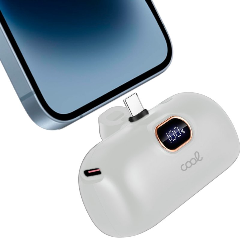 Bateria Externa Power Bank 5.000 mAh COOL Cápsula Blanco