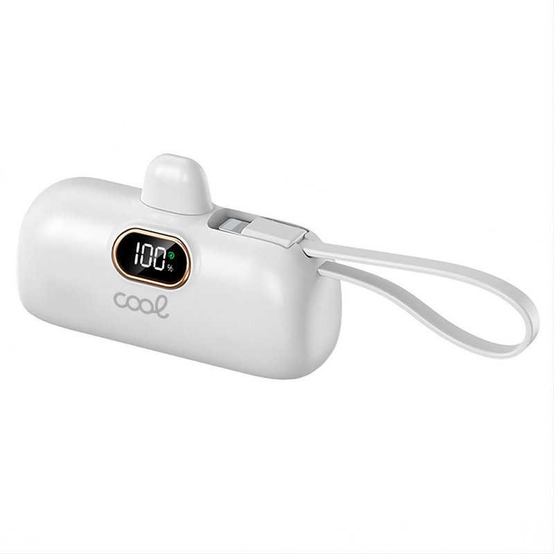 Bateria Externa Power Bank 5.000 mAh COOL Cápsula Blanco