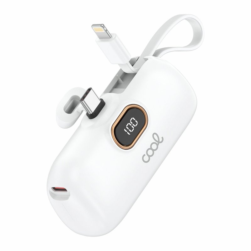 Bateria Externa Power Bank 5.000 mAh COOL Cápsula Blanco