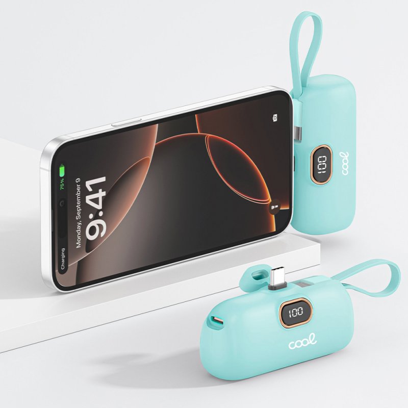 Bateria Externa Power Bank 5.000 mAh COOL Cápsula Mint