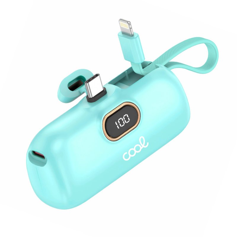 Bateria Externa Power Bank 5.000 mAh COOL Cápsula Mint