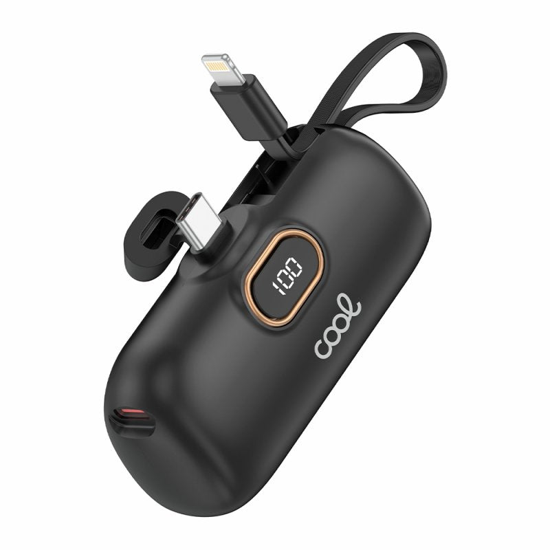 Bateria Externa Power Bank 5.000 mAh COOL Cápsula Negro