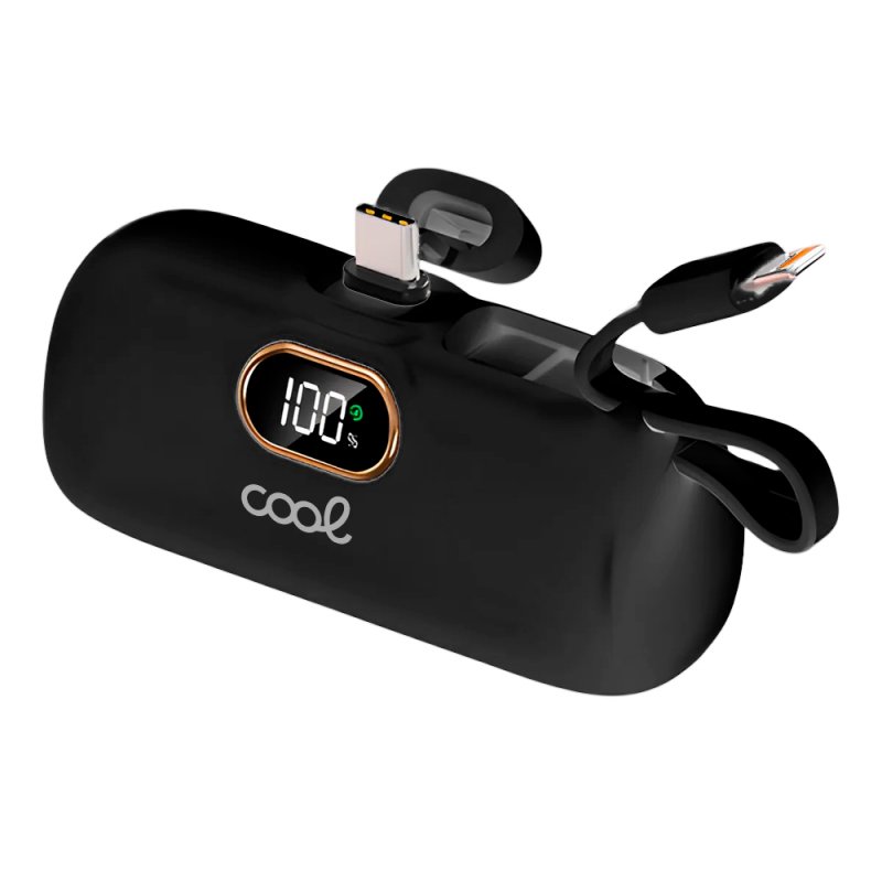 Bateria Externa Power Bank 5.000 mAh COOL Cápsula Negro