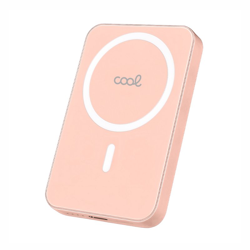 Bateria Externa Universal MAGNÉTICA Power Bank Qi 5000 mAh COOL Rosa