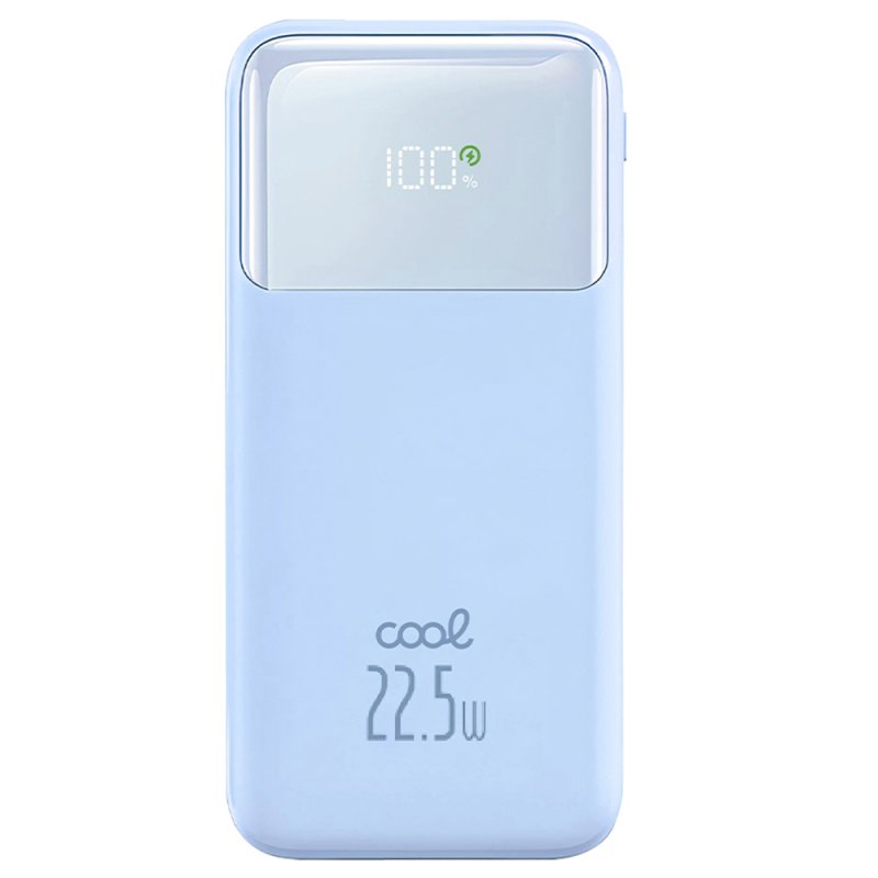 Batería Externa Universal Power Bank 10.000 mAh Carga Rápida 22.5W COOL Pocket Celeste