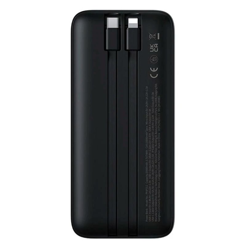 Bateria Externa Universal Power Bank Carga Rápida 22.5W 30.000 mAh (Tipo-C / Lightning) COOL Negro