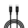 Cable USB Compatible COOL Universal TIPO-C a TIPO-C (1.2 metros) Negro 3 Amp