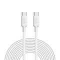 Cable USB Compatible COOL Universal TIPO-C a TIPO-C (3 metros) Blanco 3 Amp