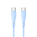 Cable USB COOL Silicona Universal Tipo C a Tipo C (1 metro) Celeste