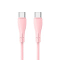 Cable USB COOL Silicona Universal Tipo C a Tipo C (1 metro) Rosa