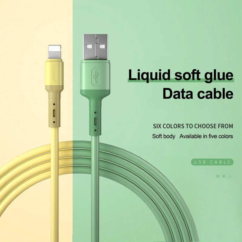 Cabo USB para iPhone 12, 11, Pro e Max | Lightning 2,4A em TPE - Telejacob Shop