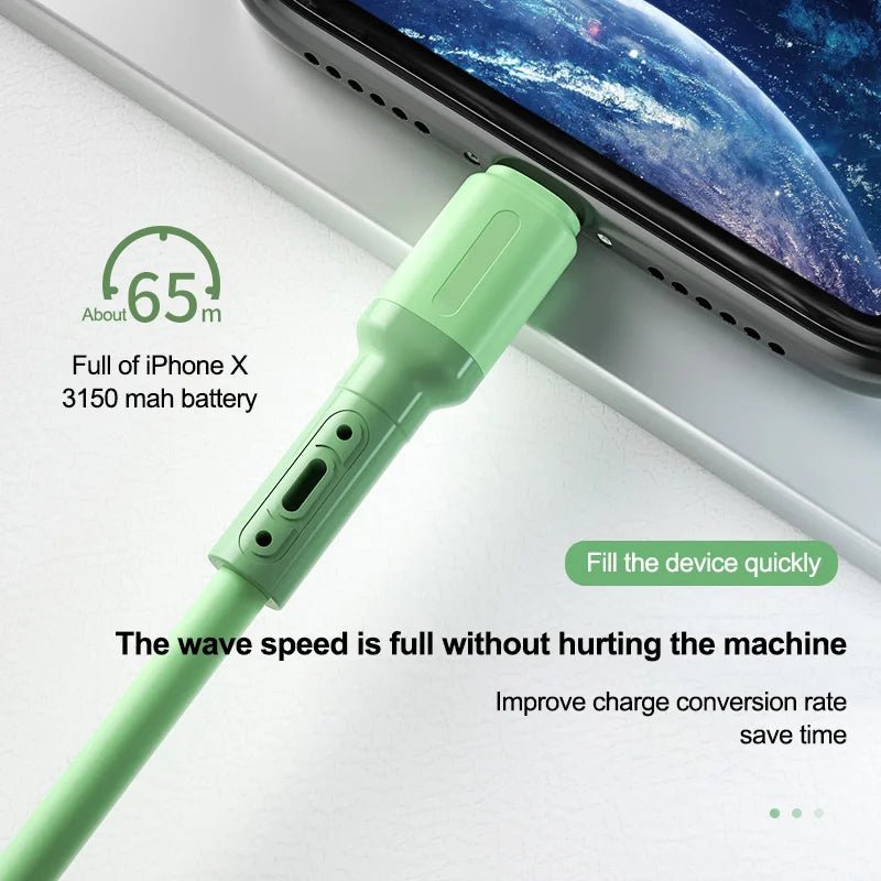 Cabo USB para iPhone 12, 11, Pro e Max | Lightning 2,4A em TPE - Telejacob Shop