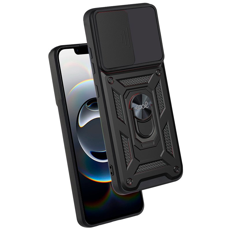 Carcasa COOL para iPhone 16e / 17e Hard Ring Negro