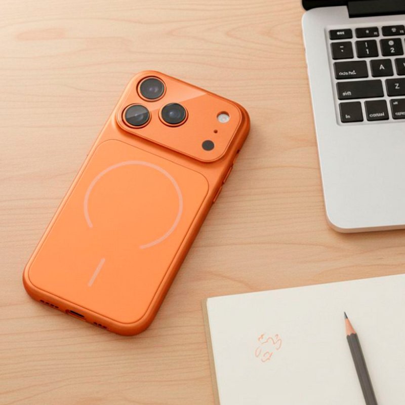 Carcasa COOL para iPhone 17 Magnética Cover Naranja