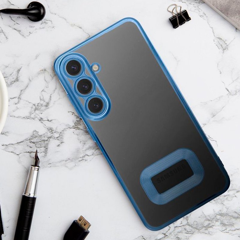 Carcasa COOL para Samsung A366 Galaxy A36 5G Borde Metalizado (Azul)