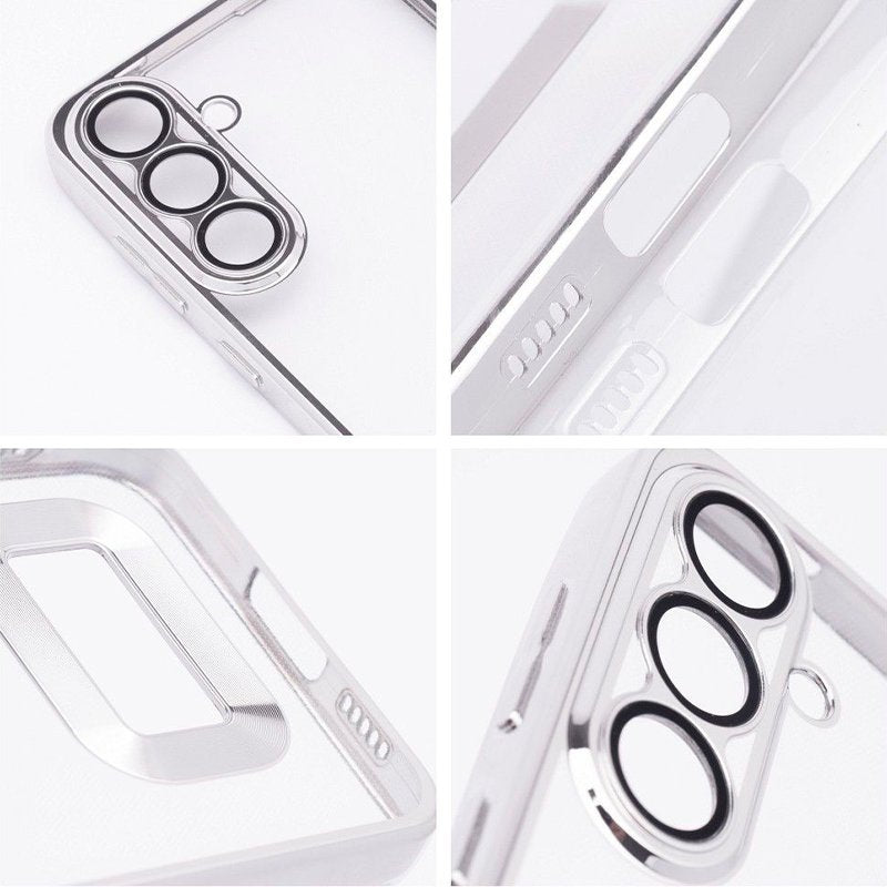 Carcasa COOL para Xiaomi Redmi 13C / 13C 5G / Poco C65 Borde Metalizado (Plata)