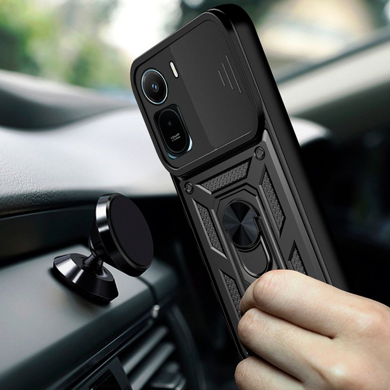 Carcasa COOL para Xiaomi Redmi A7 Pro / Poco C81 Pro Hard Ring Negro