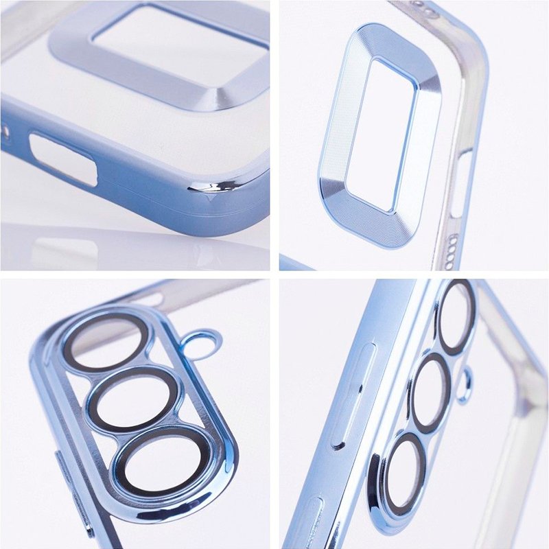 Carcasa COOL para Xiaomi Redmi Note 14 Pro 5G / Note 14 Pro Plus 5G / Poco X7 Borde Metalizado (Azul)