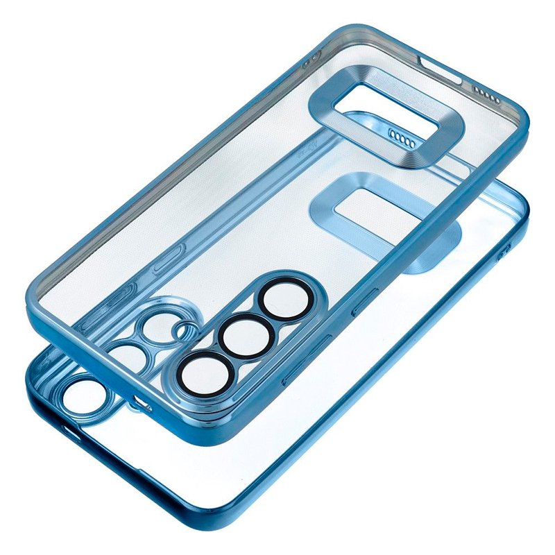 Carcasa COOL para Xiaomi Redmi Note 14 Pro 5G / Note 14 Pro Plus 5G / Poco X7 Borde Metalizado (Azul)