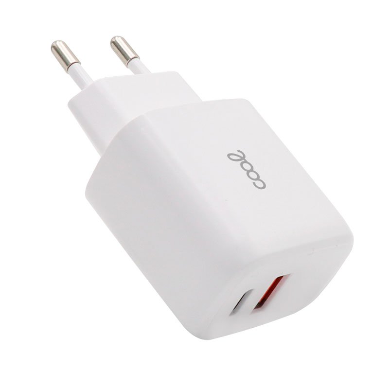 Cargador Red Universal Fast Adapt. (PD) Dual USB-A / USB-C COOL (20W) Blanco