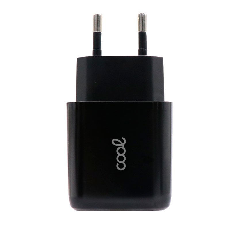 Cargador Red Universal Fast Adapt. (PD) Dual USB-A / USB-C COOL (20W) Negro