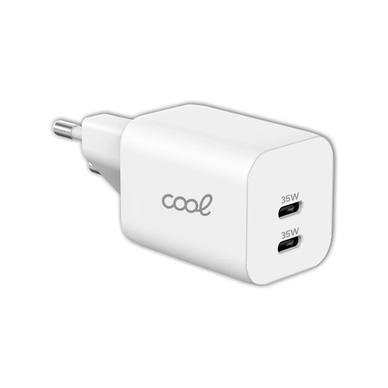 Cargador Red Universal Ultra Fast PD Dual (2 x Tipo-C) COOL (35W) Blanco