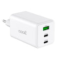 Cargador Red Universal Ultra Fast PD Port x3 (2x Tipo-C + 1x USB) COOL 100W GaN Blanco
