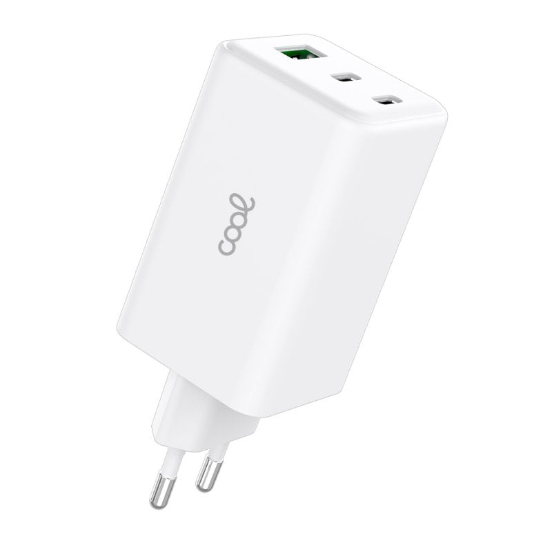 Cargador Red Universal Ultra Fast PD Port x3 (2x Tipo-C + 1x USB) COOL 100W GaN Blanco