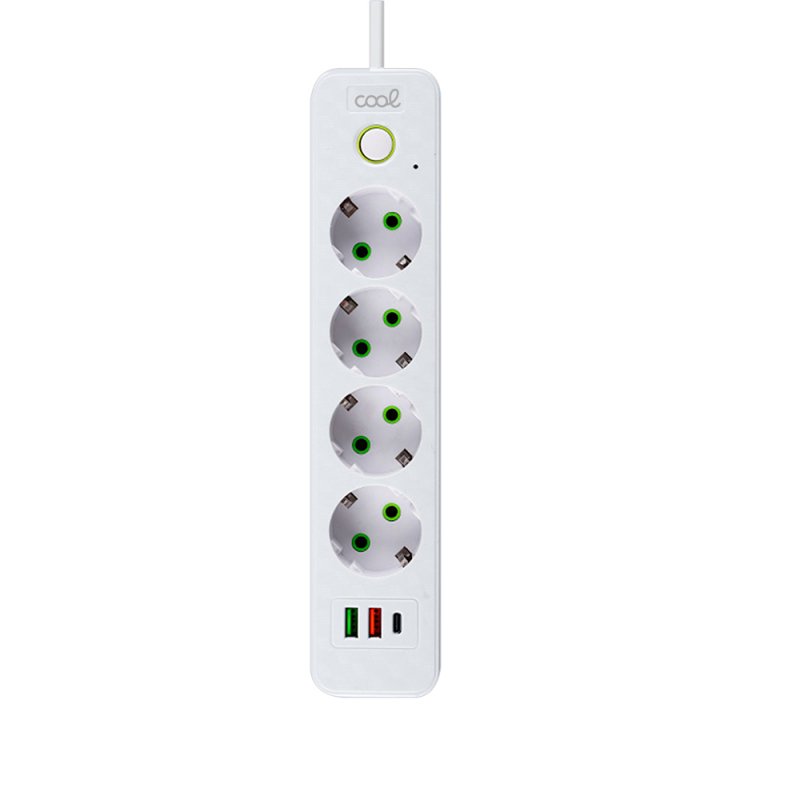 Cargador Universal Multipuerto COOL (Regleta 7 Puertos) Blanco