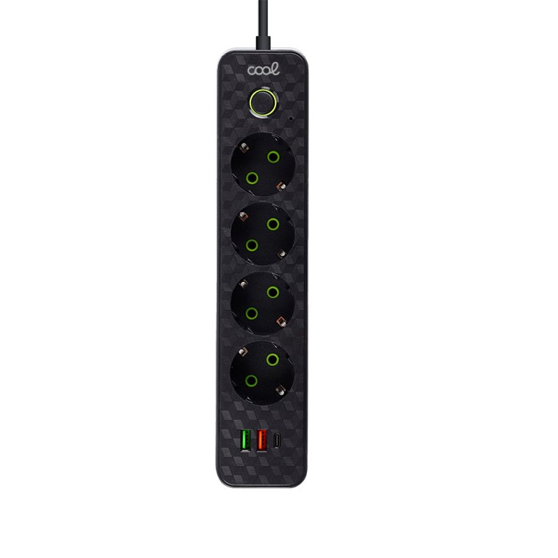 Cargador Universal Multipuerto COOL (Regleta 7 Puertos) Negro