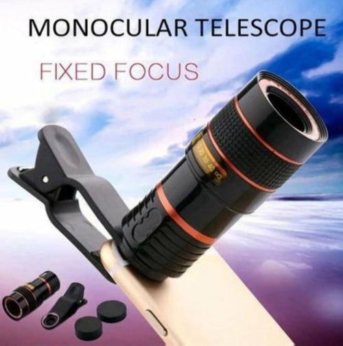 Lente Zoom 8x para Smartphone com Clip Universal