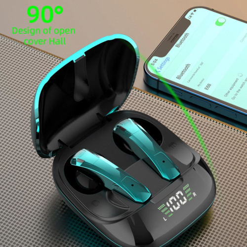Auriculares Gaming TWS Bluetooth 5.0 com Microfone