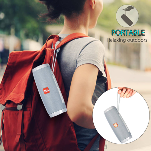Coluna Bluetooth Portátil com Luz LED — Som Estéreo 10W