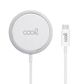 Dock Base Cargador MAGNÉTICO Smartphones Inalámbrico Qi COOL Blanco