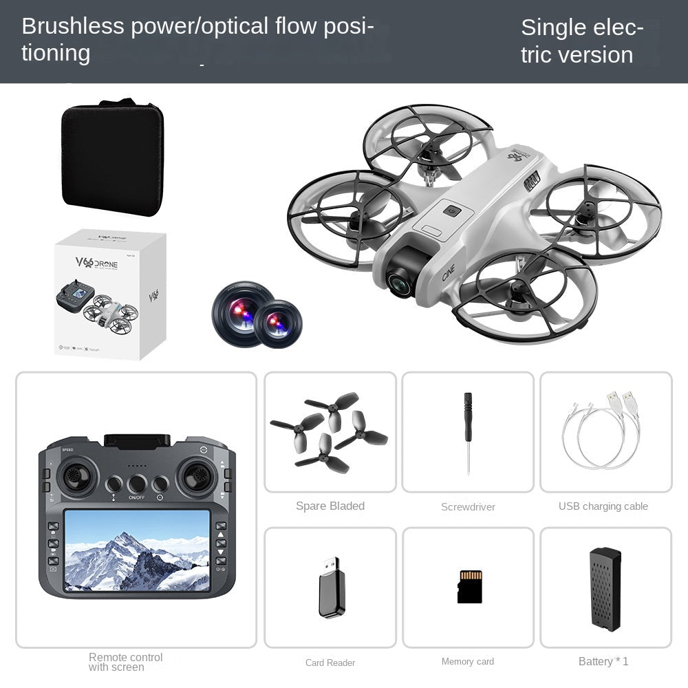 Drone Dobável V666 com Motor Brushless, Ecrã GPS e Fotografia Aérea – Comando com Ecrã - Telejacob Shop