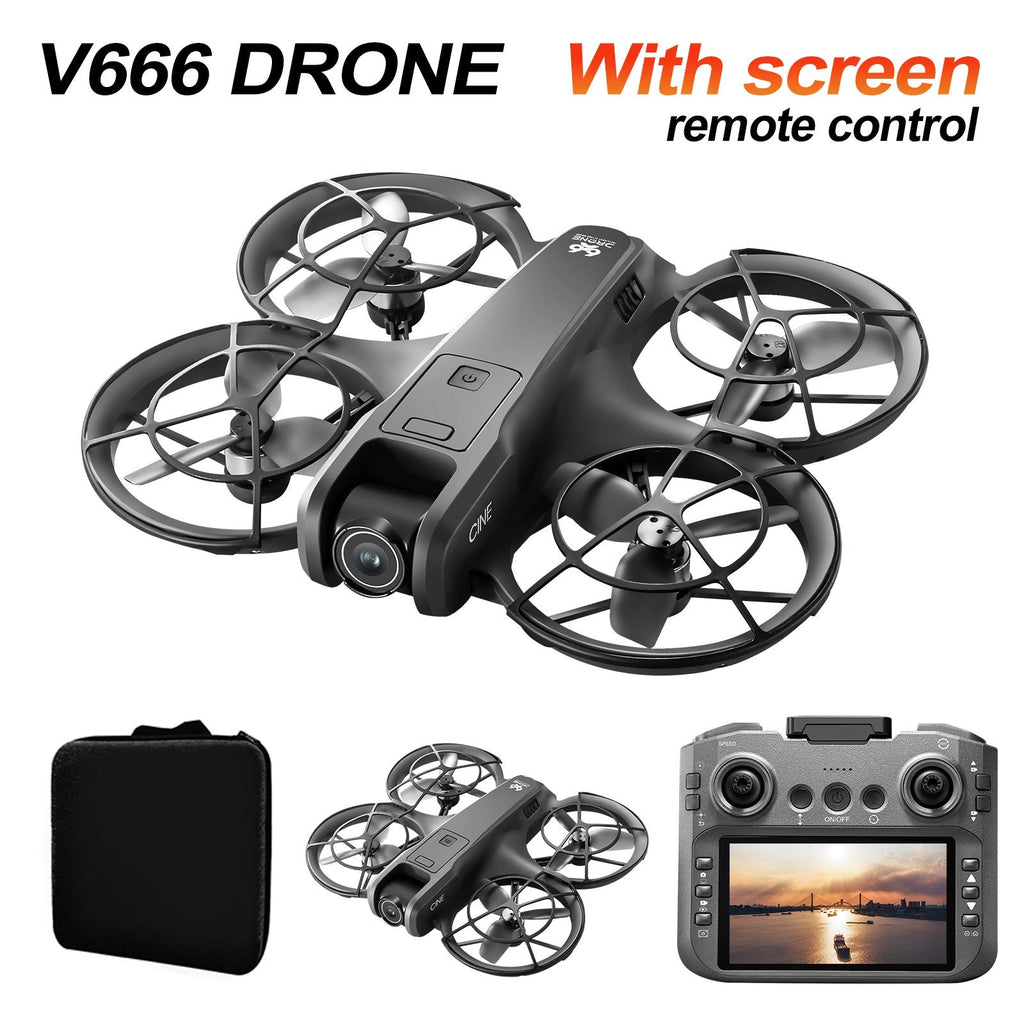 Drone Dobável V666 com Motor Brushless, Ecrã GPS e Fotografia Aérea – Comando com Ecrã - Telejacob Shop