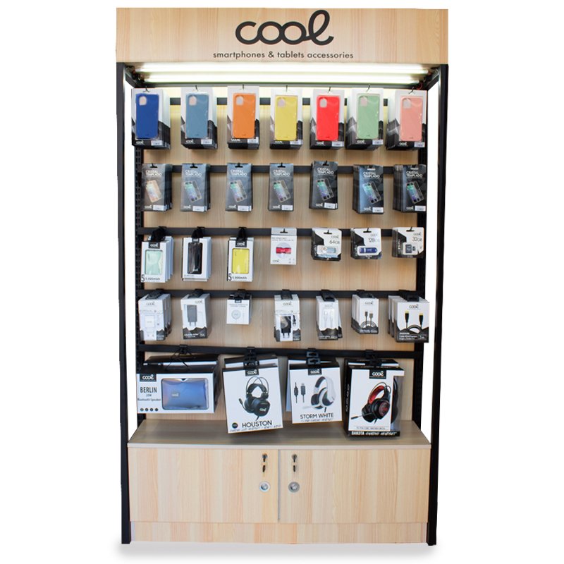 Expositor Corner COOL Accesorios Madera Grande