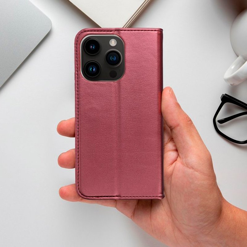 Funda COOL Flip Cover para Oppo A5 4G / A5 5G / A5m Liso Burgundy