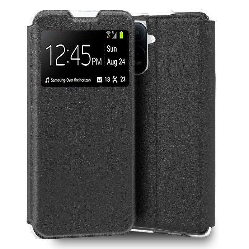 Funda COOL Flip Cover para Xiaomi Redmi A7 Pro / Poco C81 Pro Liso Negro