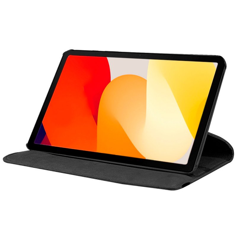 Funda COOL para Xiaomi Redmi Pad SE Giratoria Polipiel Negro (11 Pulg)