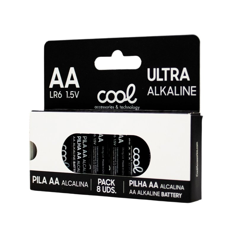 Pilas Alcalinas AA LR6 COOL (Pack 8 uds)