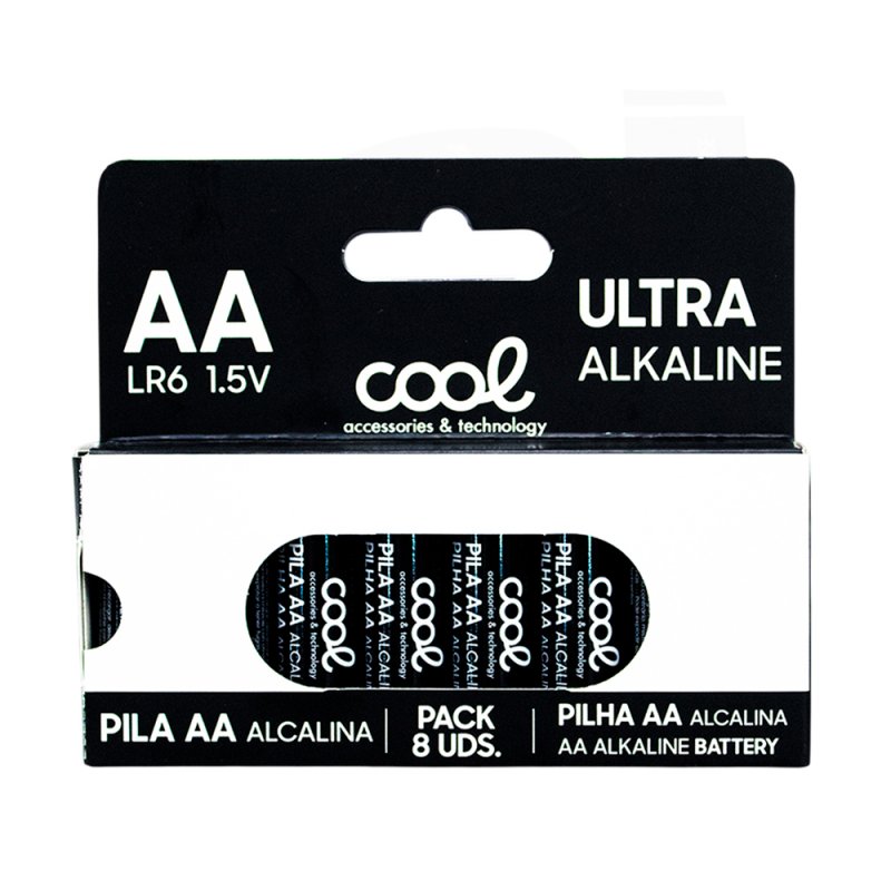 Pilas Alcalinas AA LR6 COOL (Pack 8 uds)