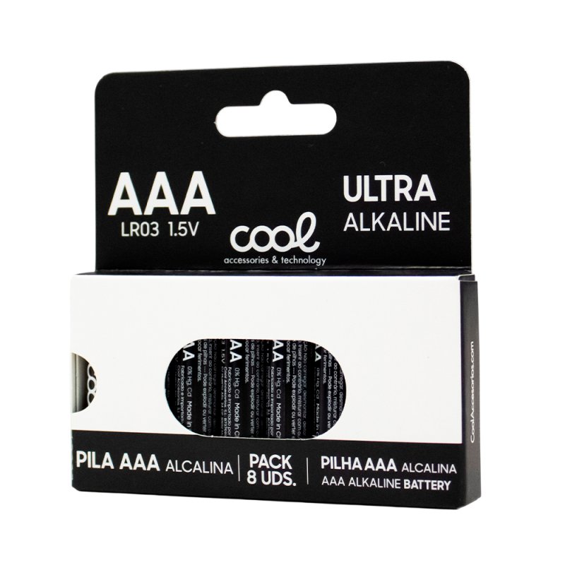 Pilas Alcalinas AAA LR03 COOL (Pack 8 uds)