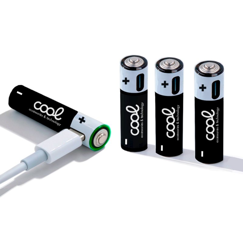 Pilas Alcalinas Recargables TIPO-C AA LR6 COOL (Pack 4 uds)
