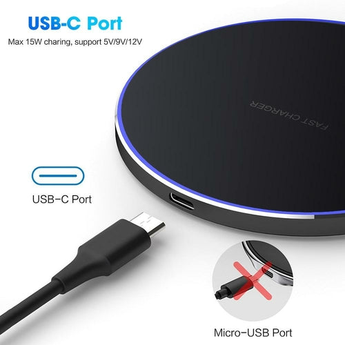 Carregador Sem Fios Dragon W9 30W — Ultra Fino USB-C