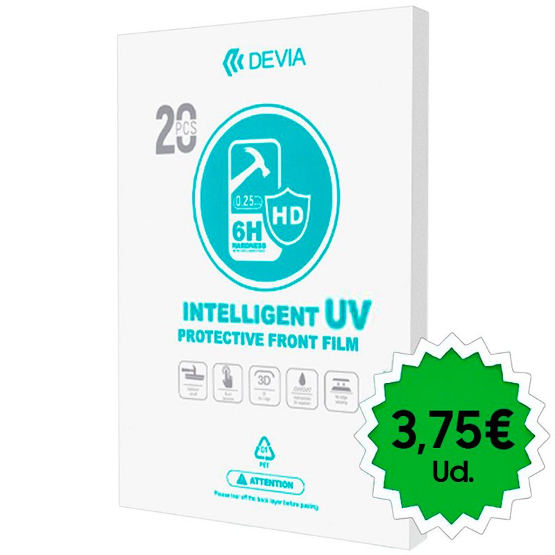 Protector Hidrogel Devia UV 6H (Pack 20 Unidades)