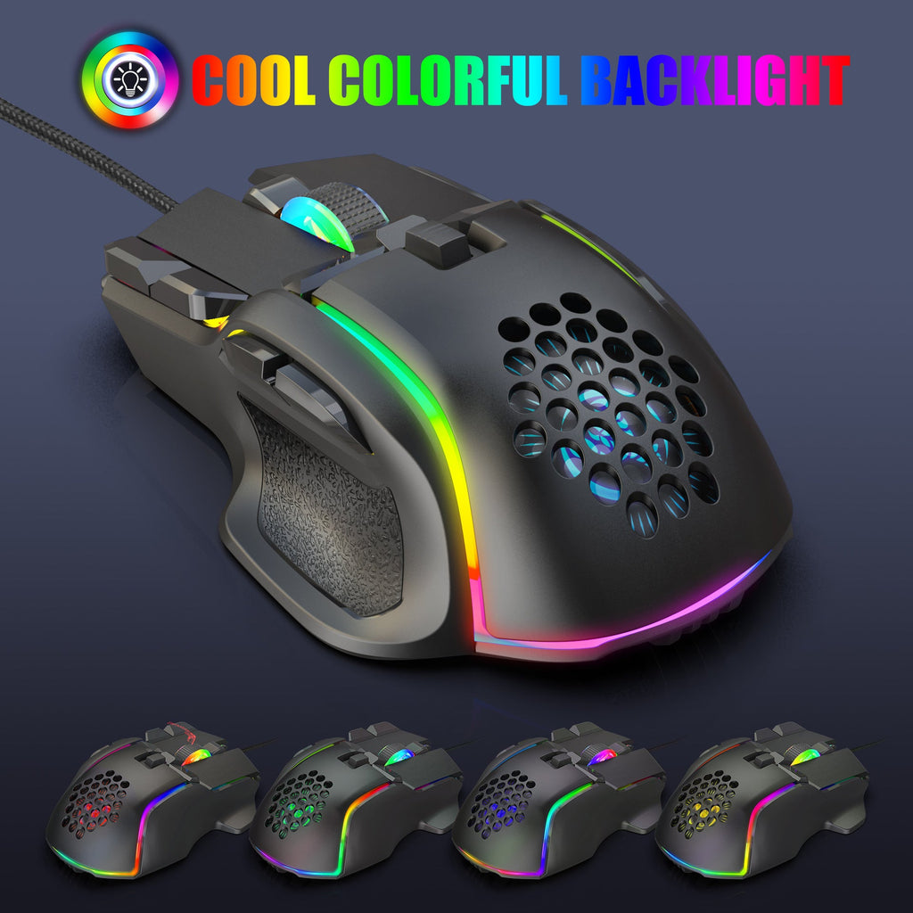 Rato Gaming S700 com Macros, Iluminação RGB e DPI Ajustável até 12 800 - Telejacob Shop