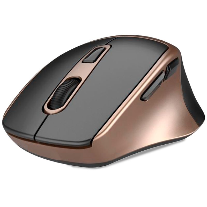 Ratón Inalámbrico Silencioso COOL Ergonomic Negro-Dorado