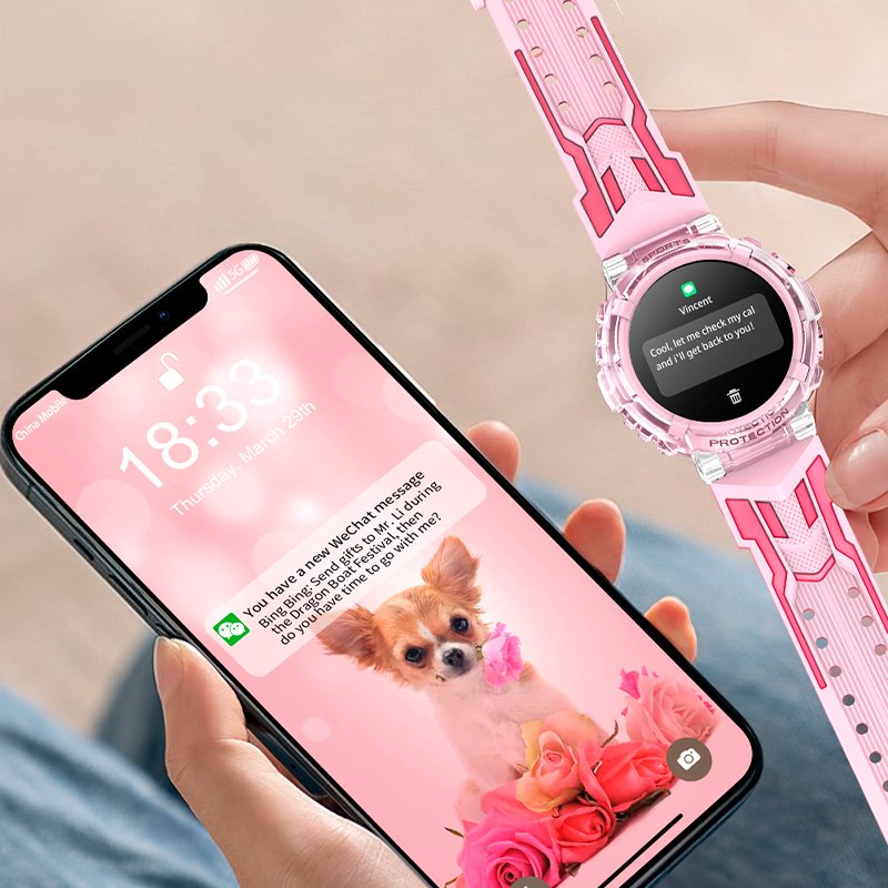 Smartwatch COOL Clever Silicona Rosa (Llamadas, Salud, Deporte)